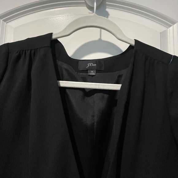 J. Crew Black Size Zero Wrap Dress With Sleeves | Size 0 - Picture 4 of 8